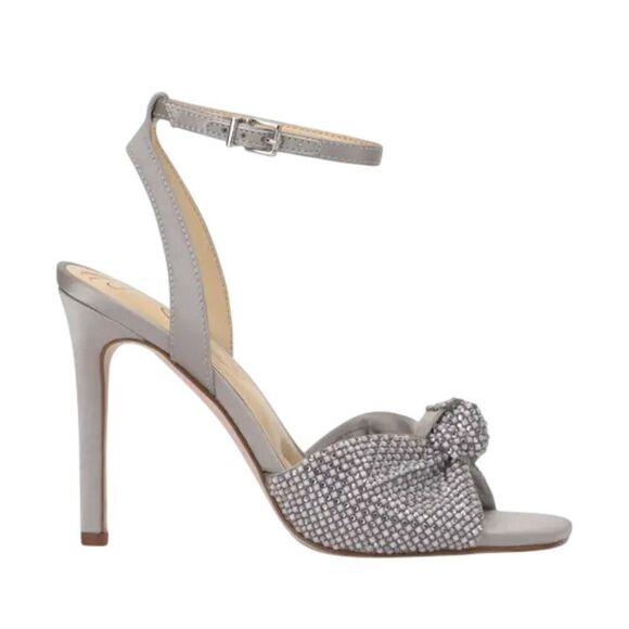 Jessica Simpson Women's Beaded Knot Ankle-Strap Dress Sandal in Pewter Size 8M - Picture 1 of 8